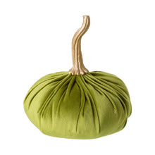 Load image into Gallery viewer, Orange/White/Green Velvet Pumpkins Decor, Set of 3