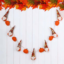 Load image into Gallery viewer, 72"L Fall Fabric Gnomes Garland
