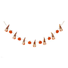 Load image into Gallery viewer, 72"L Fall Fabric Gnomes Garland