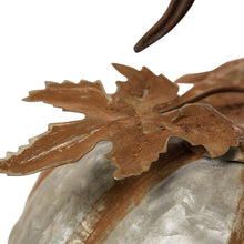 Load image into Gallery viewer, Rustic Galvanized Metal Pumpkin Decor, Set of 2