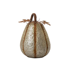 Load image into Gallery viewer, Rustic Galvanized Metal Pumpkin Decor, Set of 2