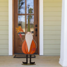 Load image into Gallery viewer, 48"H Fall Metal Gnome Standing Decor