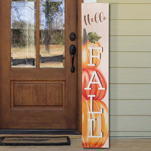 Load image into Gallery viewer, 42"H "Hello FALL" Wooden Porch Sign Decor