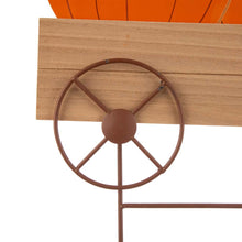 Load image into Gallery viewer, 26.38"H Fall Metal/Wooden Pumpkin Cart Yard Stake/Hanging Decor