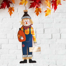 Load image into Gallery viewer, 36"H Fall Metal Scarecrow Yard Stake/Standing/Hanging Sign