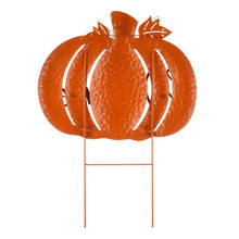 Load image into Gallery viewer, 29.72"H Fall Metal Pumpkin Yard Stake/Standing/Hanging Sign