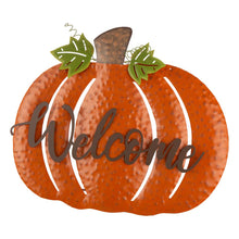 Load image into Gallery viewer, 29.72"H Fall Metal Pumpkin Yard Stake/Standing/Hanging Sign