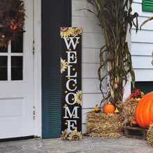 Load image into Gallery viewer, 42"H Fall Lighted Wooden "WELCOME" Porch Board Sign