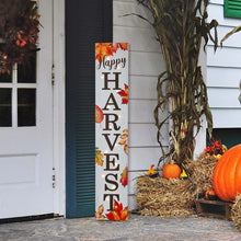 Load image into Gallery viewer, 42"H Fall Lighted Wooden "Happy HARVEST" Porch Board Sign