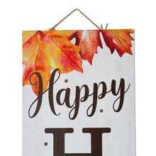 Load image into Gallery viewer, 42"H Fall Lighted Wooden "Happy HARVEST" Porch Board Sign