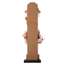 Load image into Gallery viewer, 42"H Fall Wooden Scarecrow Porch Decor with A Lighted Wreath