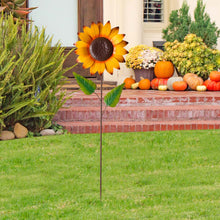 Load image into Gallery viewer, 42"H Fall Metal Sunflower Yard Stake