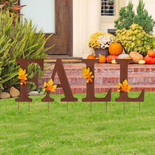 Load image into Gallery viewer, 24"H Metal "FALL" Yard Stake or Wall Décor or Standing Decor (Three Functions)
