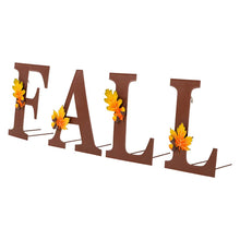 Load image into Gallery viewer, 24"H Metal "FALL" Yard Stake or Wall Décor or Standing Decor (Three Functions)