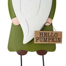 Load image into Gallery viewer, Fall Metal Gnome Family Yard Stake or Wall Décor or Standing Decor, Set of 3 (Three Functions)