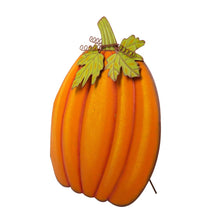 Load image into Gallery viewer, Fall Oversized Metal Pumpkin Yard Stake or Wall Décor or Standing Decor (Three Functions)