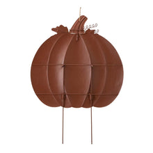 Load image into Gallery viewer, Fall Oversized Metal Pumpkin Yard Stake or Wall Décor or Standing Decor (Three Functions)