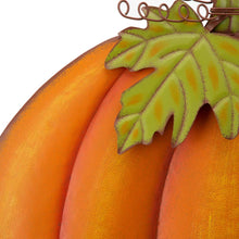 Load image into Gallery viewer, Fall Oversized Metal Pumpkin Yard Stake or Wall Décor or Standing Decor (Three Functions)