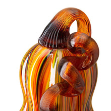Load image into Gallery viewer, 8.46"H Hand Blown Multi Striped Glass Gourd/ Decor