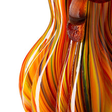 Load image into Gallery viewer, 8.46"H Hand Blown Multi Striped Glass Gourd/ Decor