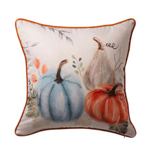 Load image into Gallery viewer, 20"L*20"W Faux Burlap Pumpkin Pillow Cover