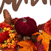 Load image into Gallery viewer, 24"L Harvest "Thankful" Metal Sign Floral or Centerpiece