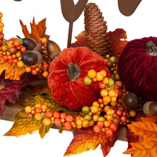 Load image into Gallery viewer, 24"L Harvest "Thankful" Metal Sign Floral or Centerpiece