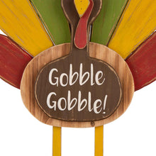 Load image into Gallery viewer, 24.33“H Thanksgiving Wooden Turkey Standing Decor (KD)