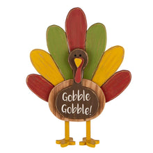 Load image into Gallery viewer, 24.33“H Thanksgiving Wooden Turkey Standing Decor (KD)