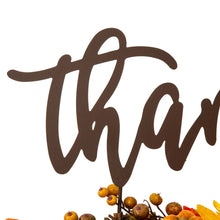 Load image into Gallery viewer, 24"L Lighted Metal "Thankful" Centerpiece Table Décor with Floral