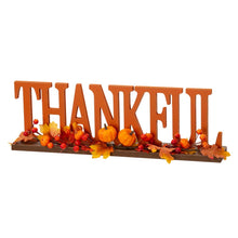Load image into Gallery viewer, 20"L "THANKFUL" Wooden Table Decor or Centerpiece