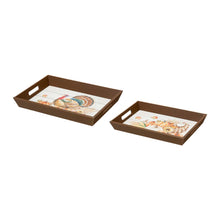 Load image into Gallery viewer, Thanksgiving Wooden Turkey Tray, Set of 2