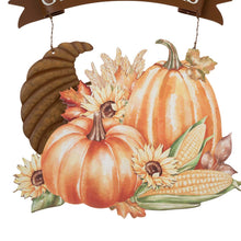 Load image into Gallery viewer, 16"H Metal/Wooden Thanksgiving Croissant Wall Décor