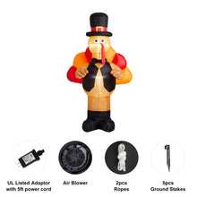 Load image into Gallery viewer, 8ft Lighted Inflatable Turkey Décor