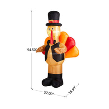 Load image into Gallery viewer, 8ft Lighted Inflatable Turkey Décor