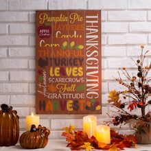 Load image into Gallery viewer, 24.00"H Thanksgiving Wooden Word Sign Hanging Decor