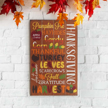 Load image into Gallery viewer, 24.00"H Thanksgiving Wooden Word Sign Hanging Decor