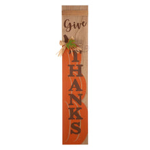 Load image into Gallery viewer, 42.00"H Thanksgiving Wooden Pumpkin Porch Sign Board