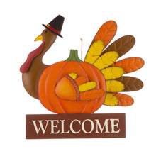 Load image into Gallery viewer, 30.00"H Thanksgiving Metal Turkey Yard Stake/Hanging Wall Decor (Two Function)
