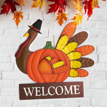 Load image into Gallery viewer, 30.00"H Thanksgiving Metal Turkey Yard Stake/Hanging Wall Decor (Two Function)