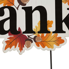 Load image into Gallery viewer, 24"H "Give Thanks" Wooden Yard Stake/Hanging Wall Décor (Two Functions)