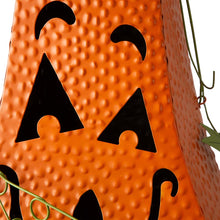Load image into Gallery viewer, 23.62"H Halloween Metal Jack-O-Lantern with LED Pillar