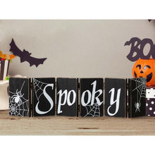 Load image into Gallery viewer, Halloween Wooden Hinged Table Signs (Spooky and Wicked)