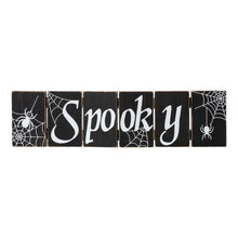 Load image into Gallery viewer, Halloween Wooden Hinged Table Signs (Spooky and Wicked)