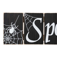 Load image into Gallery viewer, Halloween Wooden Hinged Table Signs (Spooky and Wicked)