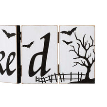 Load image into Gallery viewer, Halloween Wooden Hinged Table Signs (Spooky and Wicked)
