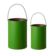Load image into Gallery viewer, Green Halloween Metal Cutout Frankenstein Face Bucket, Set of 2