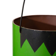 Load image into Gallery viewer, Green Halloween Metal Cutout Frankenstein Face Bucket, Set of 2