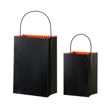 Load image into Gallery viewer, Black Halloween Metal Cutout "TRICK OR TREAT" Bucket, Set of 2