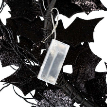 Load image into Gallery viewer, 26"D Lighted Halloween Bat Wreath